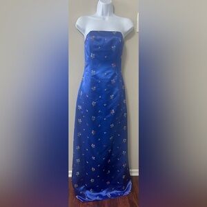 ⭐️ Vintage Jessica McClintock Millennium 2000 Strapless Gown Size 4 Made in USA